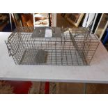 Galvanised animal trap L66cm