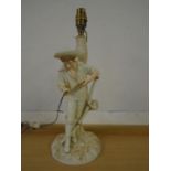 Royal Worcester lamp base, antique