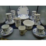 Blairs china part tea set comprising cake plate, 12 cake side plates, 11 cups and saucers, milk