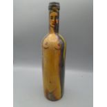 Hnd painted bottle of nude lady