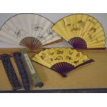 3 vintage Chinese fans