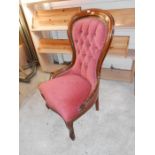 Repro button back chair