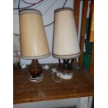 Pair of pottery lamps