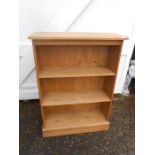 Pine bookcase H111cm W80cm D30cm