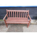 Wooden garden bench L122cm