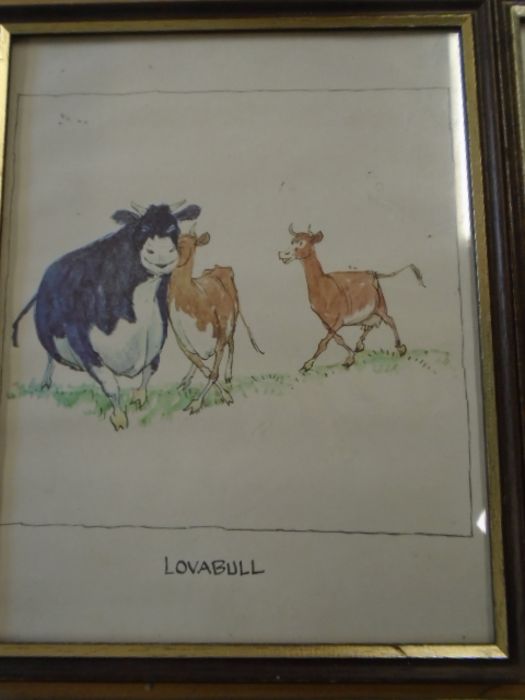 3 comical prints of cattle - Image 2 of 4