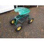 Gardening wheeler seat