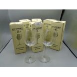 J P Chenet wonky stem glasses, individually boxed x6