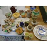 Vintage Hornsea, Denby, hand painted clover leaf cup and saucers x2 and other assorted china