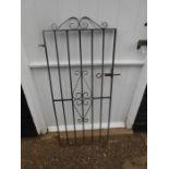 Black iron gate H144cm W61cm (66cm with hinge)