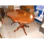 veneered extending pedestal dining table