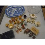 Crest ware, wade set of graduating tortoises, meat plate, marble jewellery box etc