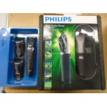 Braun hair clippers new in box and philips clippers also boxed