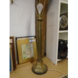 Brass column base lamp 23" tall