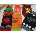 Dog outfits, collection of outfits for a small dog- christmas, halloween and game of thrones