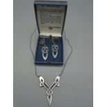 Pewter Celtic necklace and earrings set