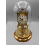 Brass Badische anniversary dome clock H30cm
