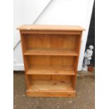 Pine bookcase H111cm W80cm D30cm