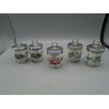 Royal Worcester egg coddlers x 5