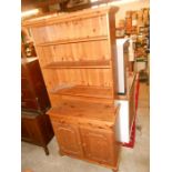 Pine dresser, H183cm W89cm D40cm