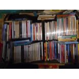 Box of DVD's and tape cassettes