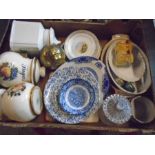 stillage of mostly china, glass and miscellaneous.