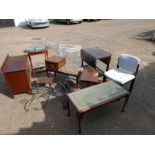job lot of furniture to include coffee table, telephone set etc