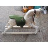 Vintage wooden rocking horse a/f