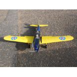Large radio controlled aircraft (controller not included) LENGH APPROX 120cm WINGSPAN APPROX 150cm