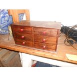 mini six drawer chest includes contents of fine engineering tools including a miniature anvil. Chest