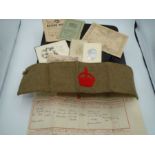 Ephemera relating to a Mr Herbert Sumner - 1943 Identity card, 1953-54 Ration book, a 1900 Great
