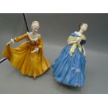royal doulton ladies 'adrianne' and 'kirsty'