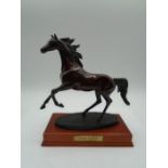 Gill Parker for Franklin Mint The Origins of Champions Darley Arabian bronze horse with plinth