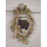 Cherub wall mirror 19cm long