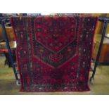 'Turkish' dark red quality rug 6ft 6" long x 4ft 3" wide