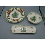 3 pieces of Spode Christmas Tree tableware