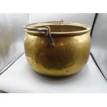 Brass cauldron 9" high and 14" across top