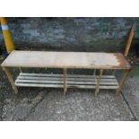 Wooden greenhouse bench L180cm