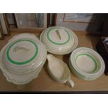 Royal Staffordshire Clarice Cliff Honeyglaze china includes gravy jug, 6 bowls, large bowl and