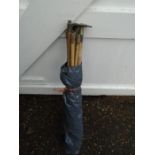 set of wooden drain rods