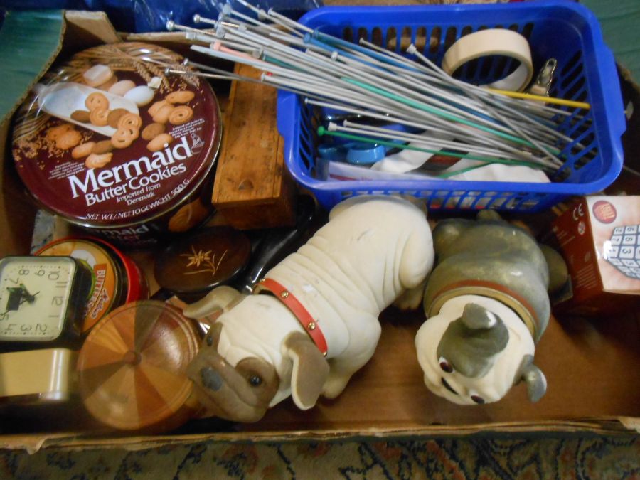 Stillage containing household items including china and glass, Christmas decorations, dvd's and - Image 4 of 12