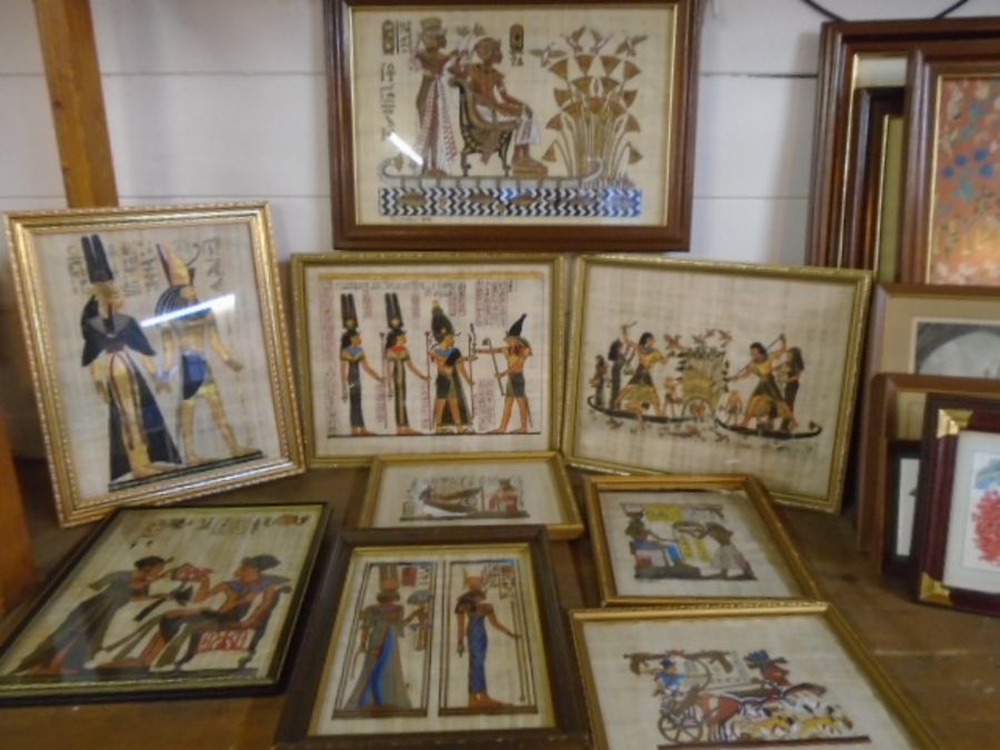 9 Egyptian prints in various sizes
