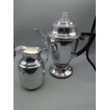 Retro stainless steal coffee percolator and flask