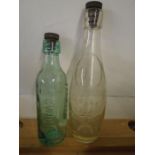 Vintage Tolly bottle, Talbot Ipswich bottle and a collection of cut glass items