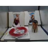 3 boxed Marilyn Monroe picture plates - For our boys in Korea, Stopping Traffic and Seven Year