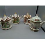 Sadler London teapots x 4