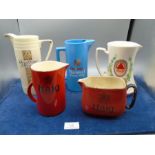 Collection of breweriana jugs to incl Crown Devon and Carlton Ware incls Haig Whiskey, Ovaltine,