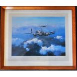 Robert Taylor 1951, a coloured print "Lancaster " first edition print signed by group captain