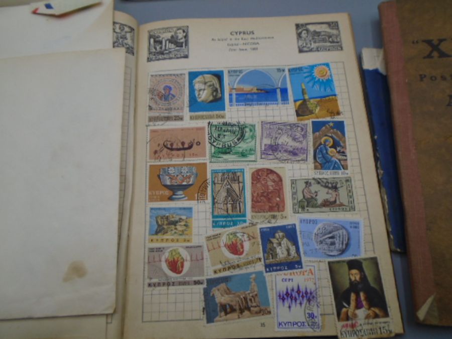 Stamp collectors albums, books,3 bags of loose used stamps, first day covers - Image 4 of 6