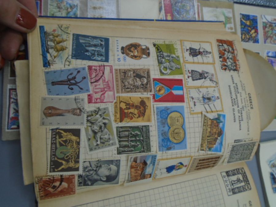 Stamp collectors albums, books,3 bags of loose used stamps, first day covers - Image 5 of 6